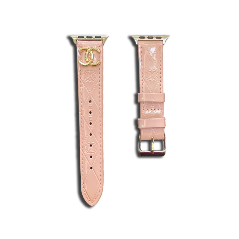 Leren CC Apple Watch-band roze-DLG240509