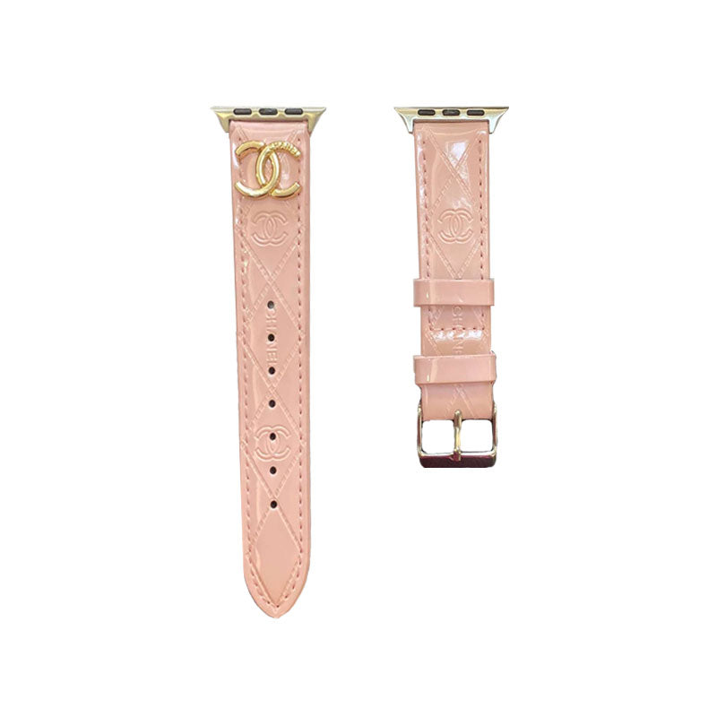 Correa de cuero CC para Apple Watch rosa-DLG240509