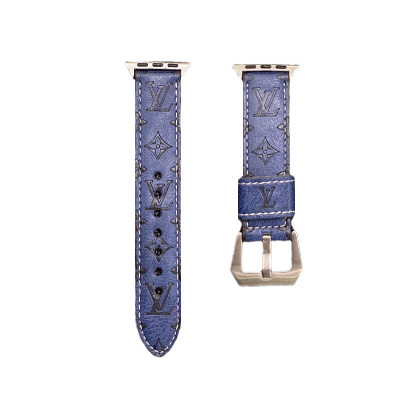 Læder Monogram Apple Watch Band Læder Rød-YH24422