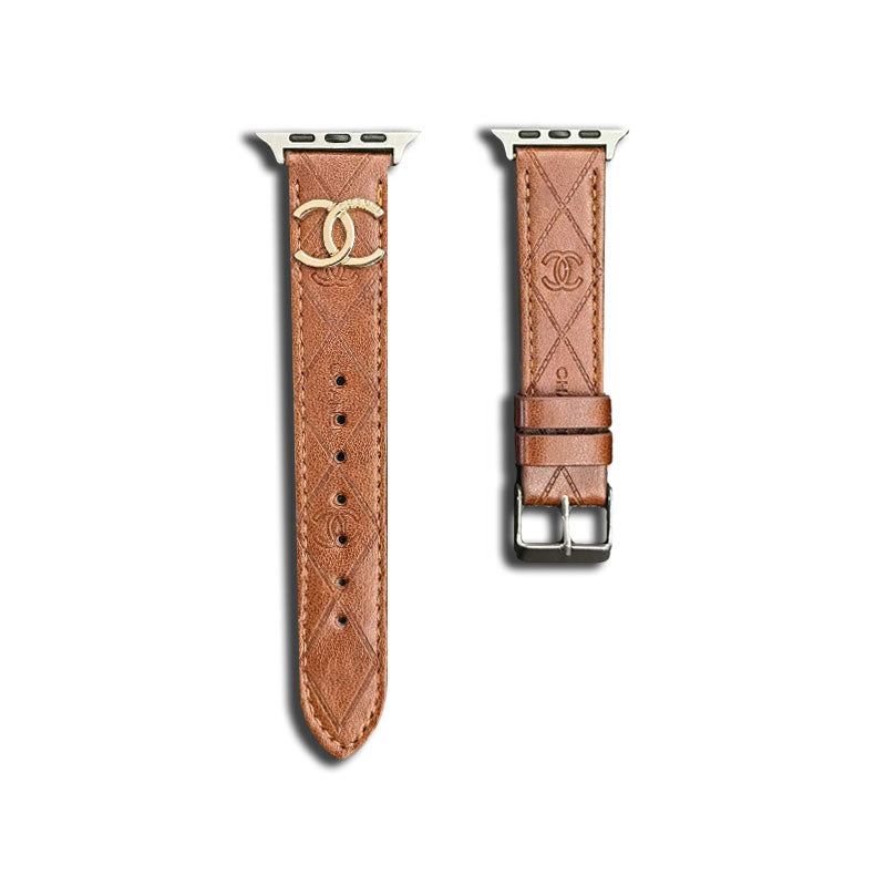 Luxus CC Apple Watch Band Braun-YHK2405059