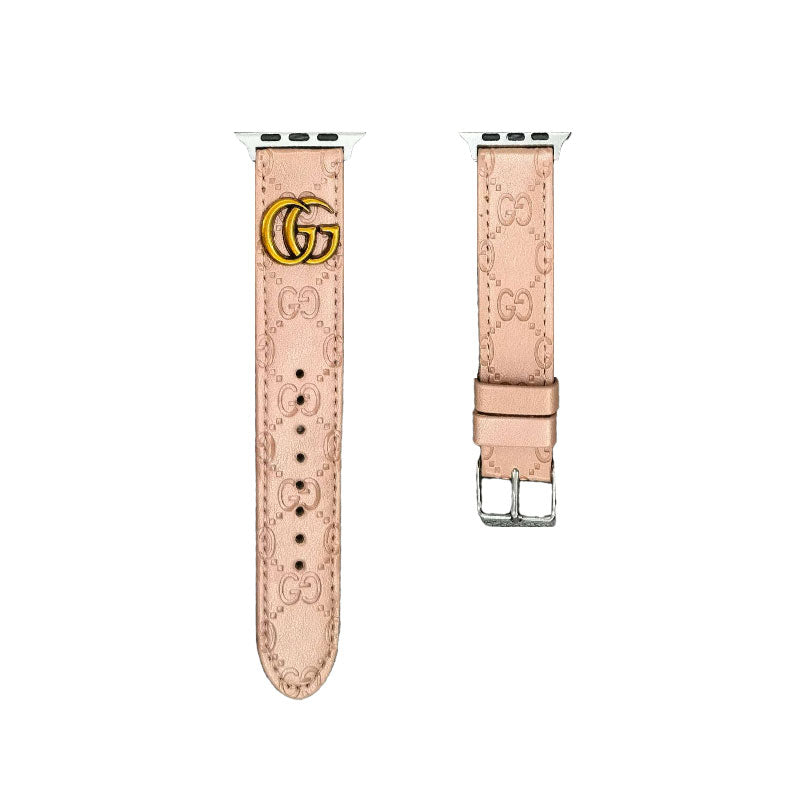 Læder GG Apple Watch Band Sort-YH24422