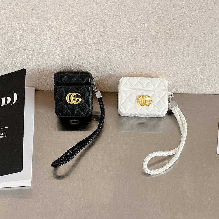 Luxe GG AirPods-hoesjes Wit-LGB240424