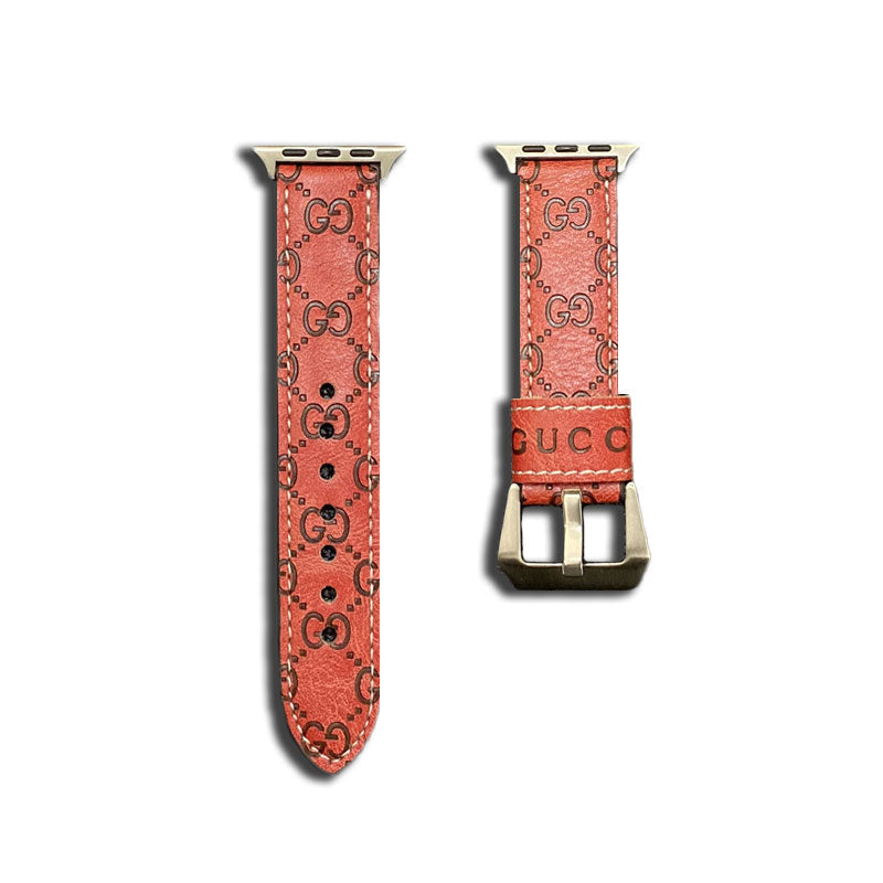 GG Apple Watch Band Läder Röd-SW24422