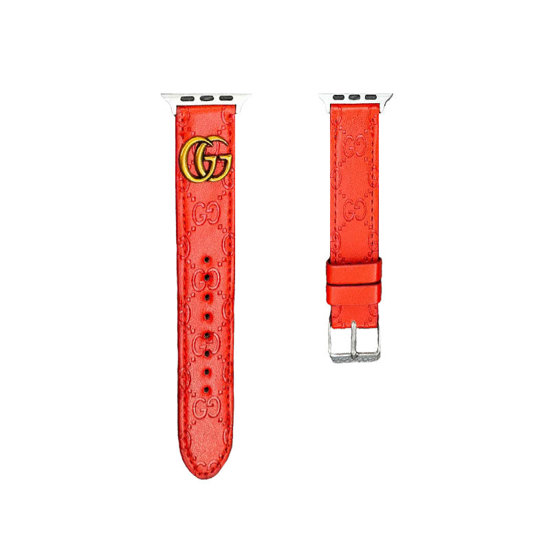 Læder GG Apple Watch Band Sort-YH24422