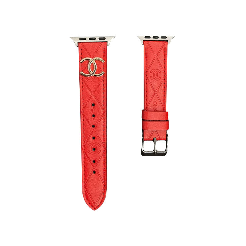 Luxus CC Apple Watch Band Braun-YHK2405059