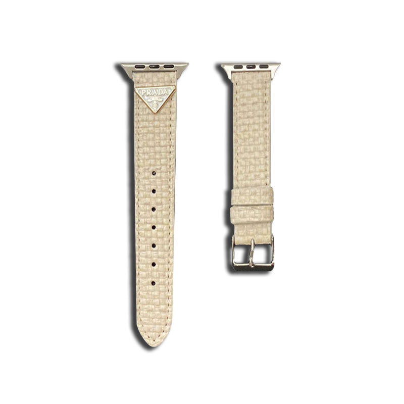 Gestricktes Prada Apple Watch Armband Weiß-BZK240509