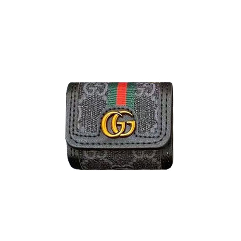 Fundas de cuero para AirPods GG Negro-LT241704