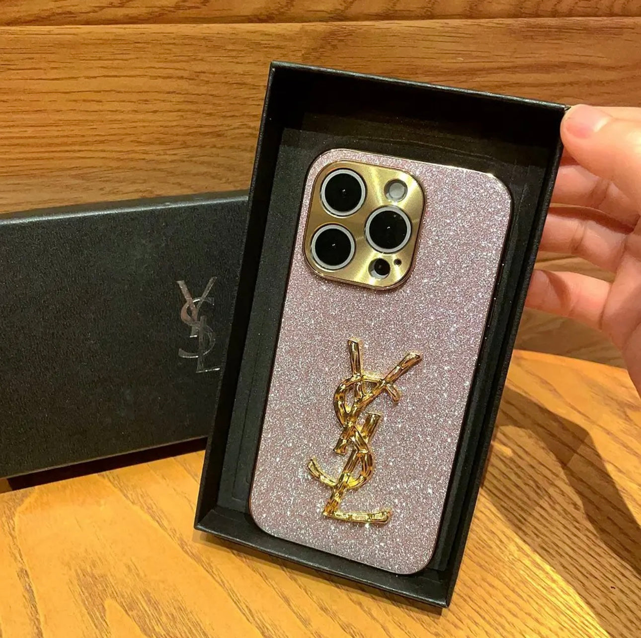 Funda para iPhone YSL x Mono (con caja) | Brillar