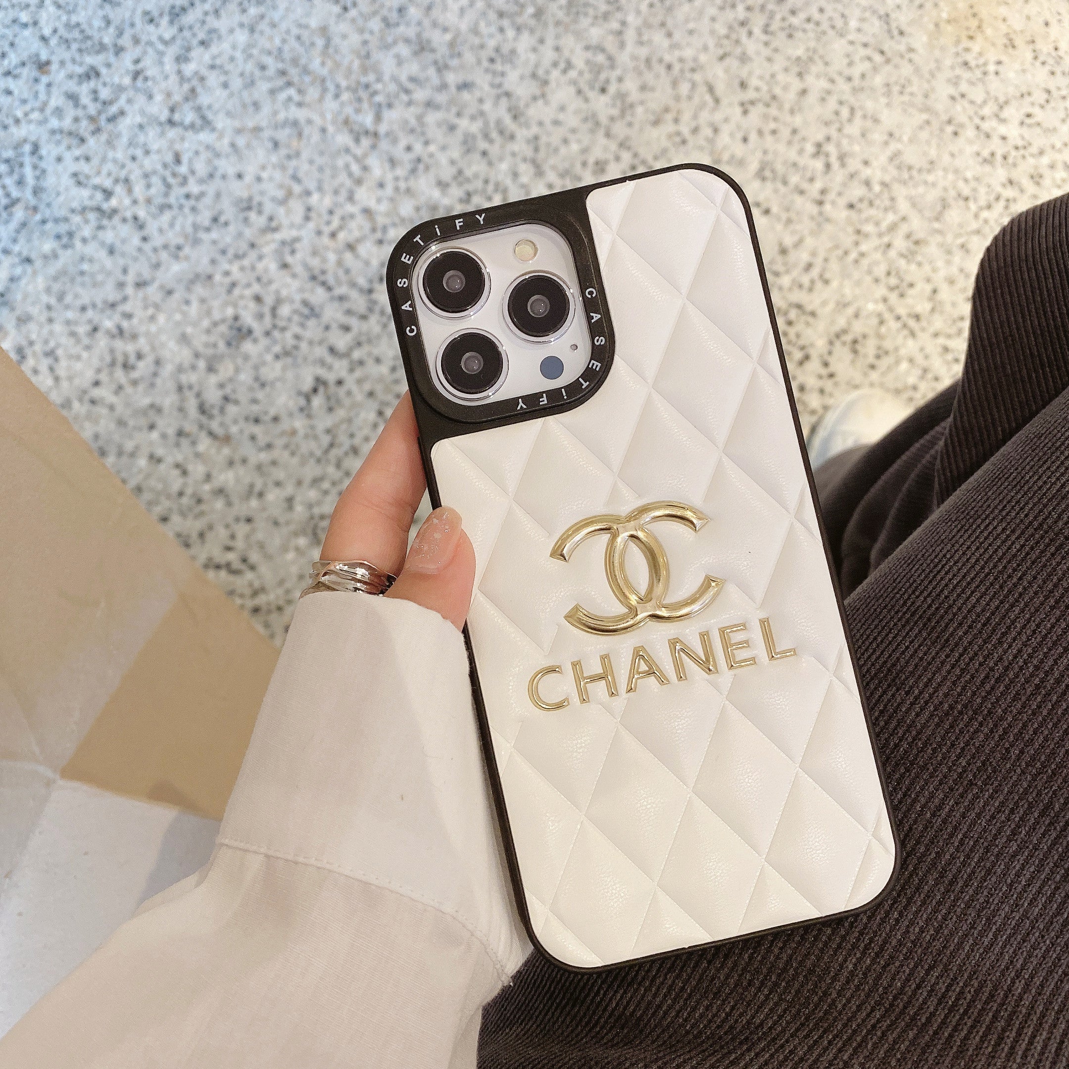 Luxe leren iPhone-hoesje | Glans