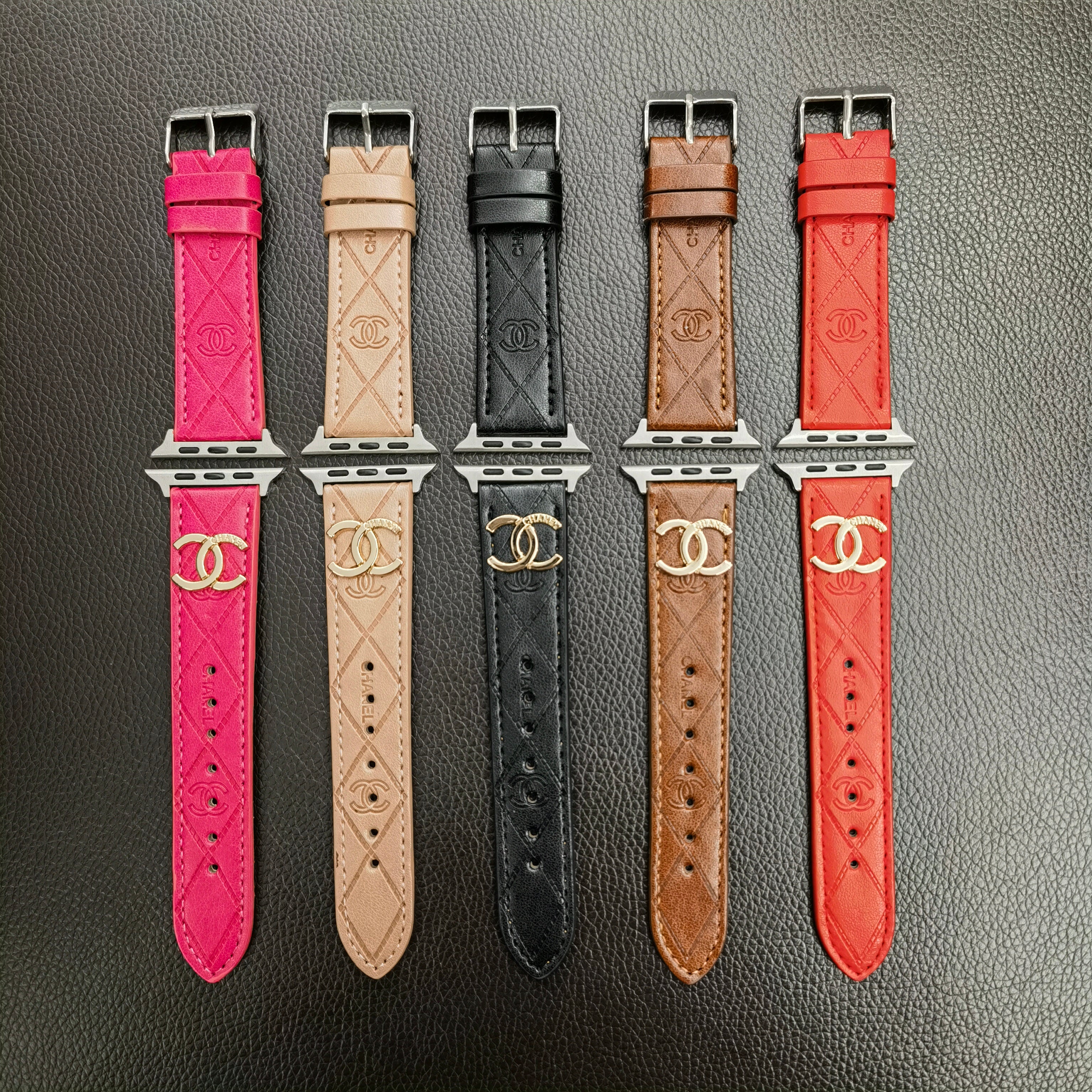 Lyxigt CC Apple Watch Band Brown-YHK2405059