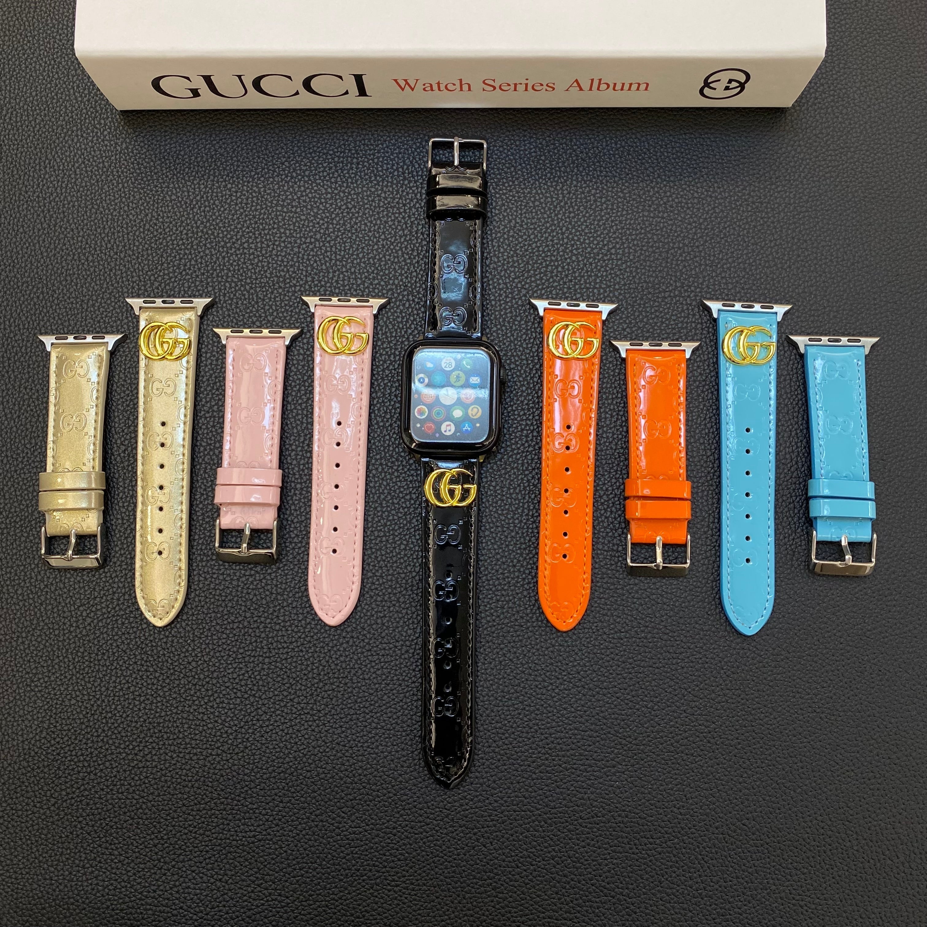 Läder GG Apple Watch Band Orange-LGk240509