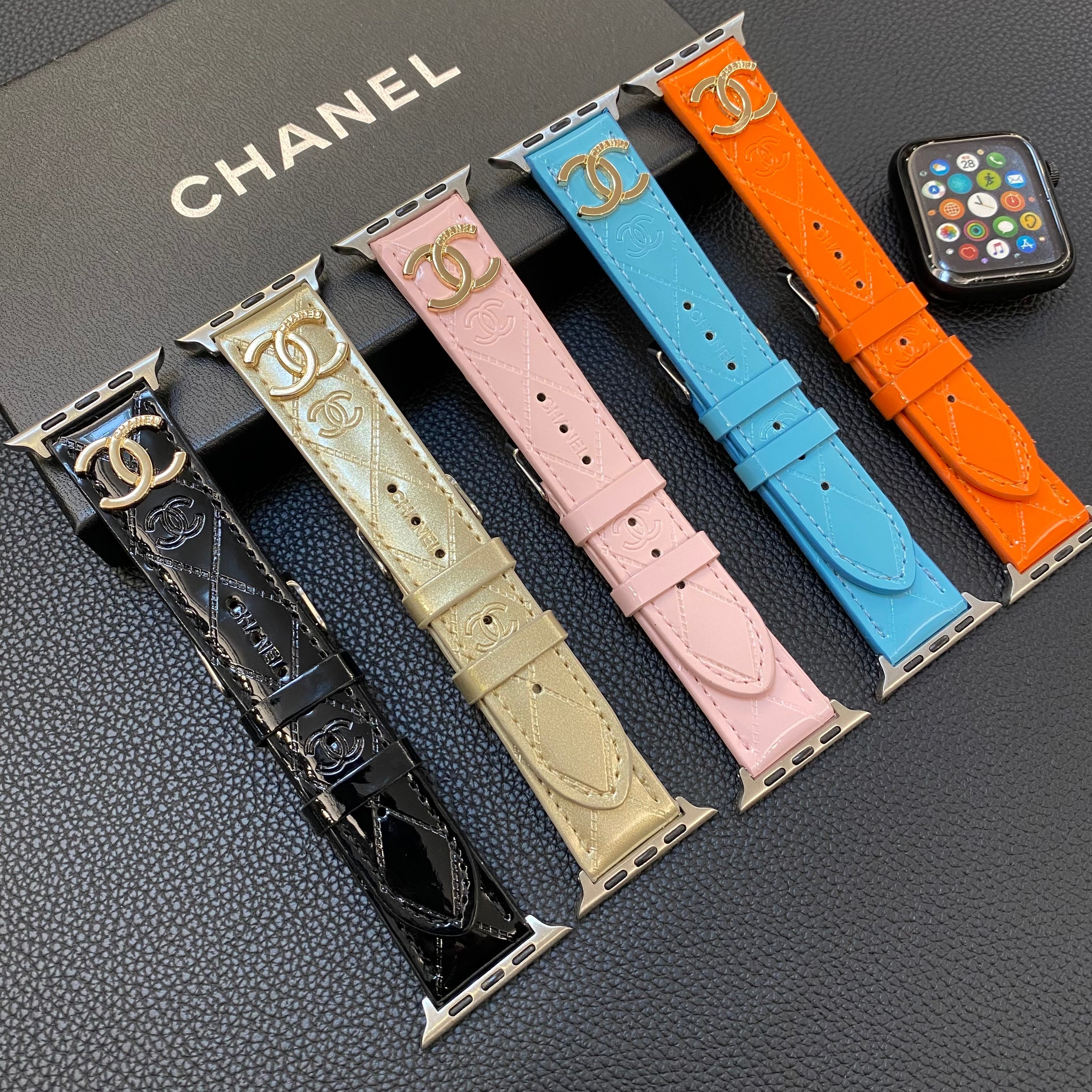 Läder CC Apple Watch Band Pink-DLG240509