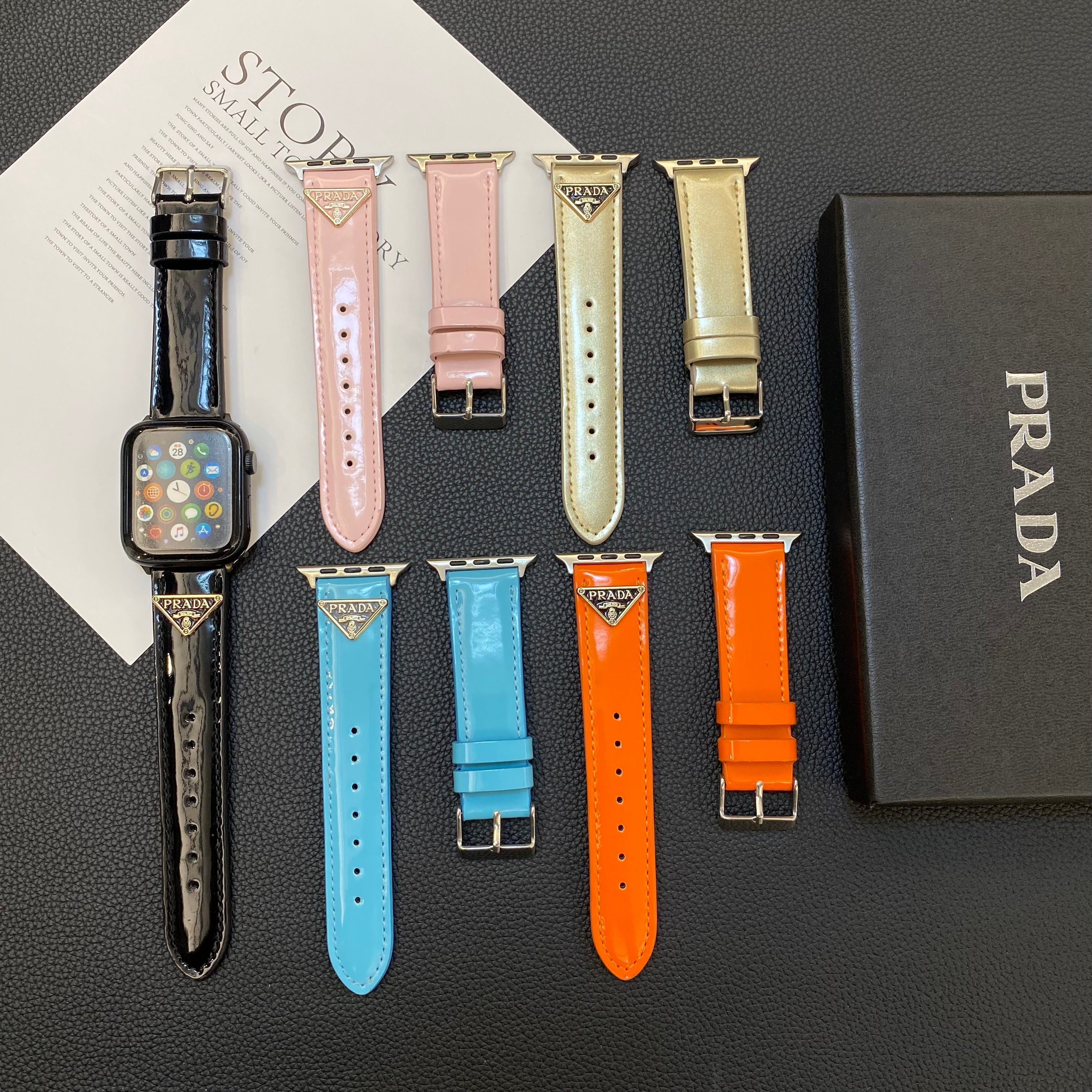 Prada Apple Watch Band Sort-LPK240509