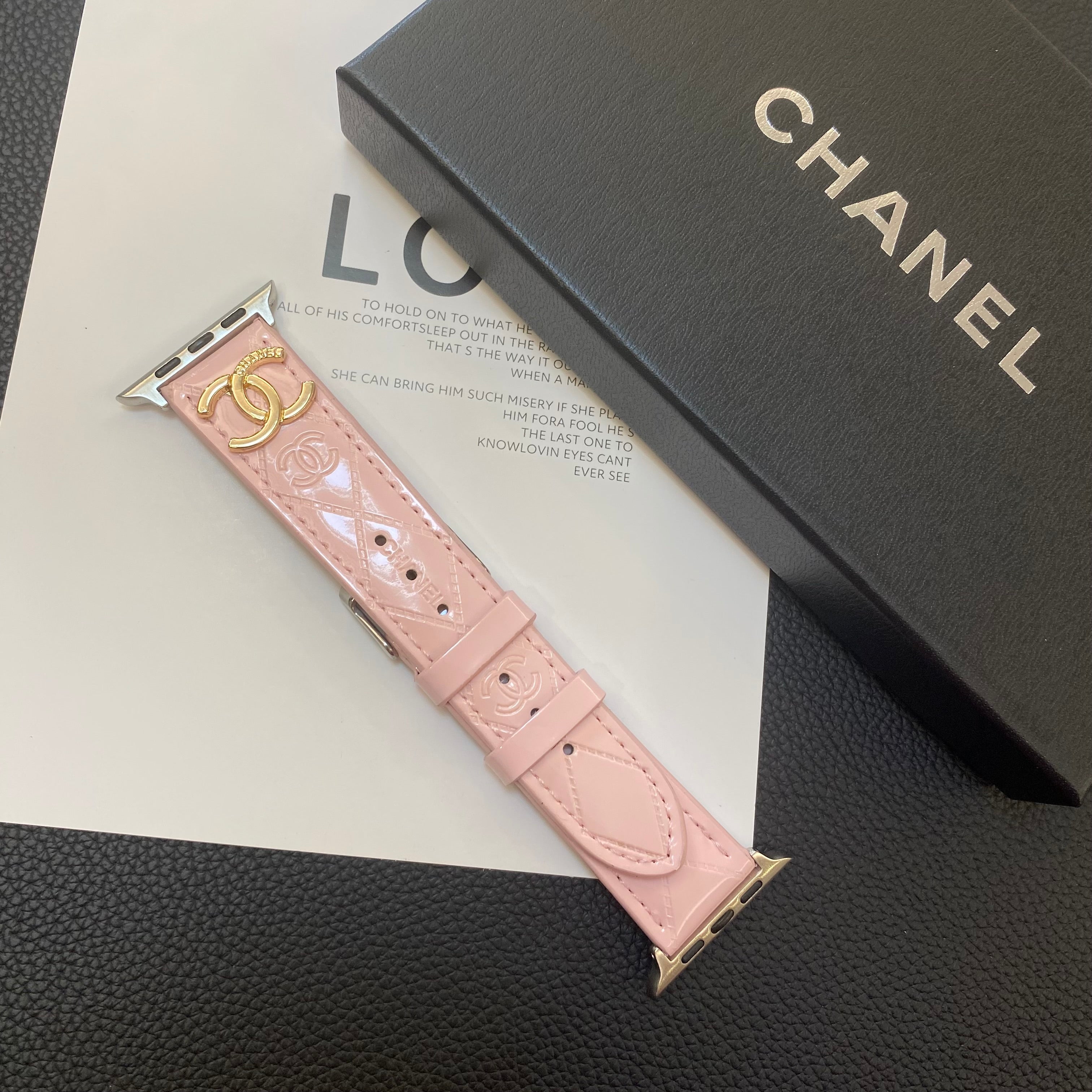 Læder CC Apple Watch Band Pink-DLG240509