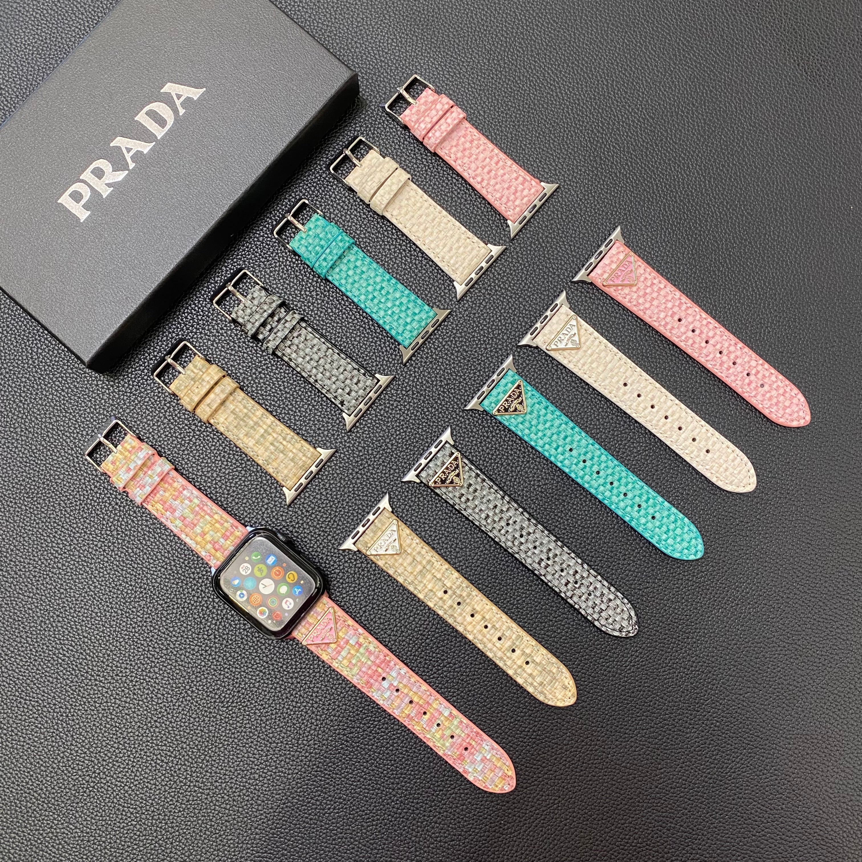 Kötött Prada Apple Watch Band Pink-BZK240509