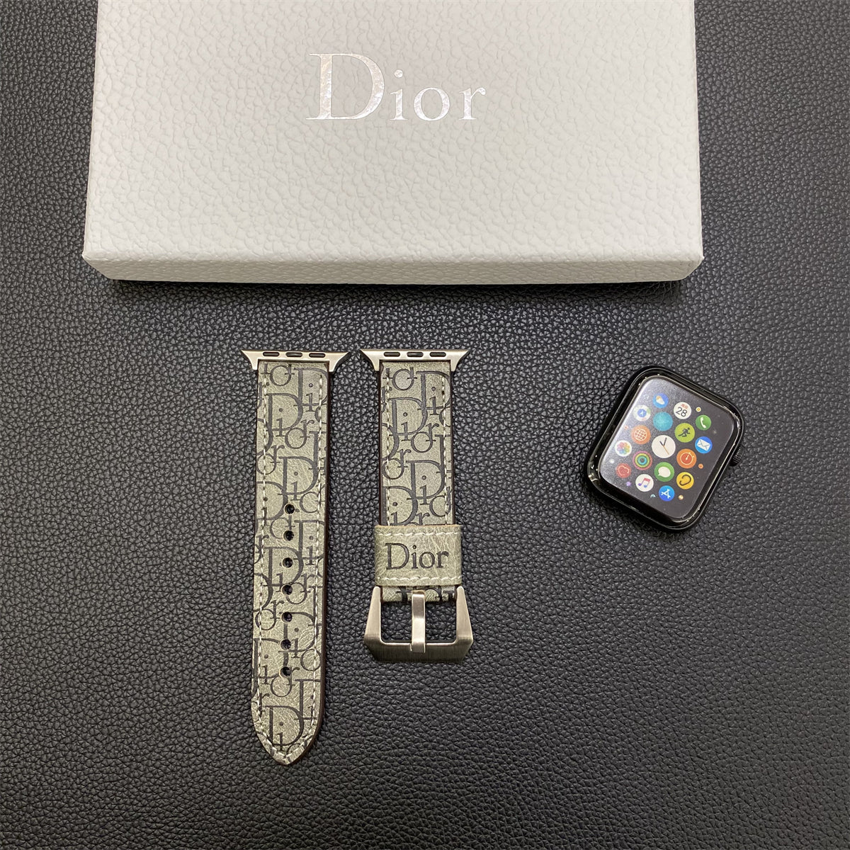 Bőr CD Apple Watch Band Gray-YHK240509