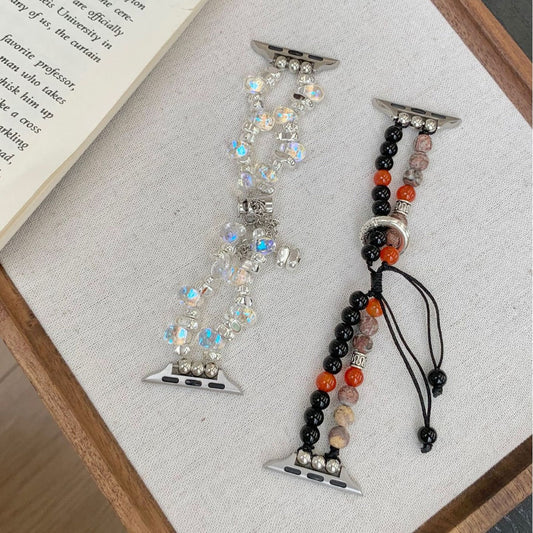 Transparent Irregular Beaded Watch Band
