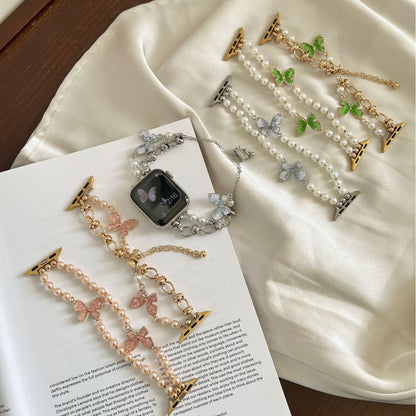 Crystal Butterfly Chain Watch Band