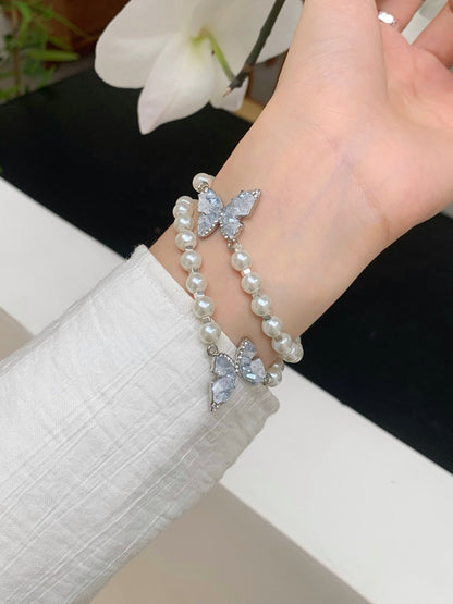 Crystal Butterfly Chain Watch Band