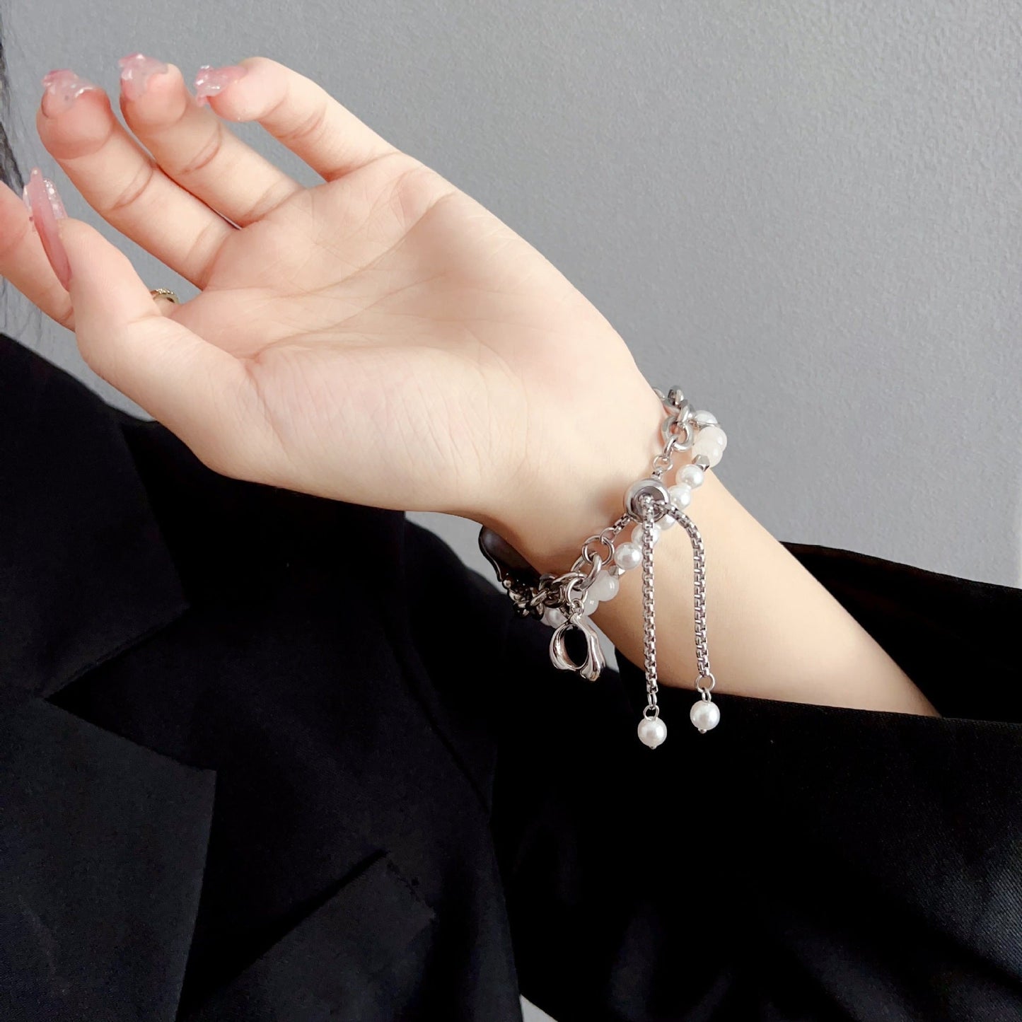 Agate Pearl Bracelet Watch Band