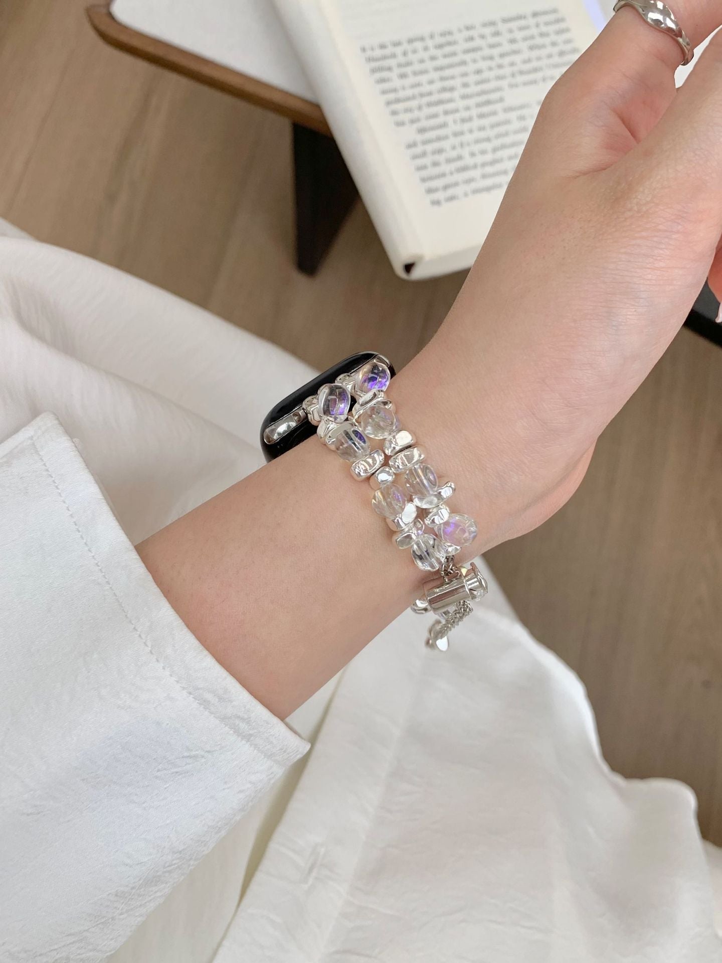 Transparent Irregular Beaded Apple Watch Band