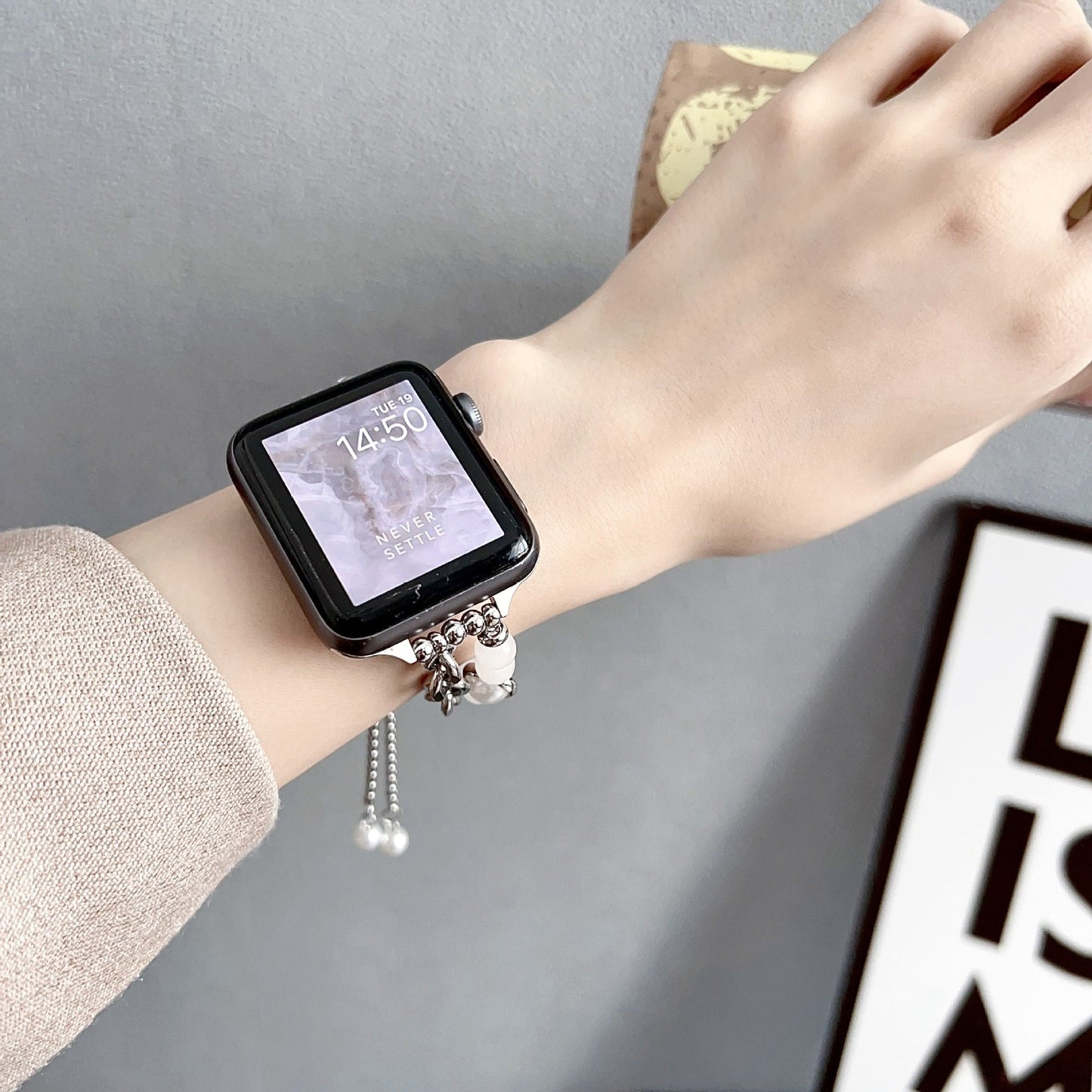 Agate Pearl Bracelet Watch Band