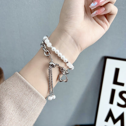 Agate Pearl Bracelet Watch Band