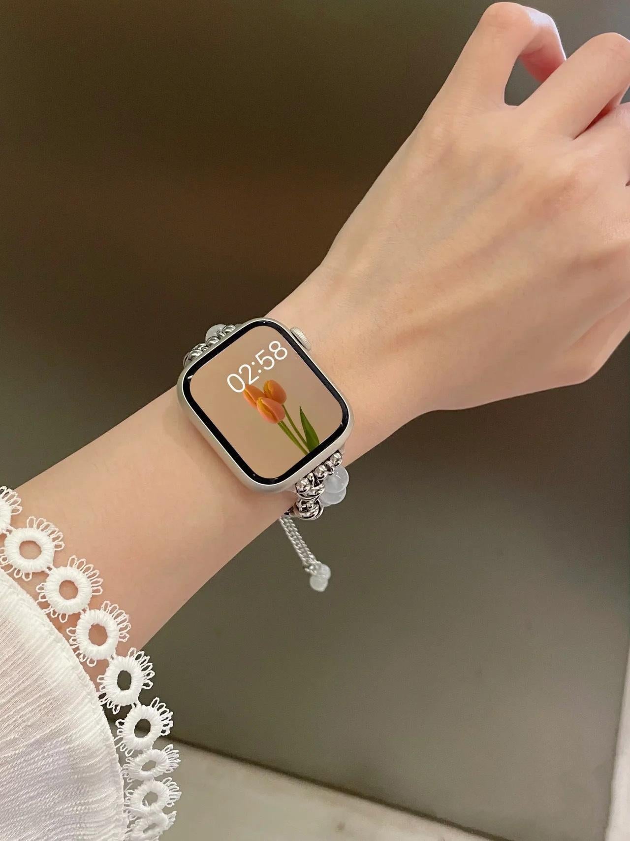 bracelet Apple Watch en perles d'opale