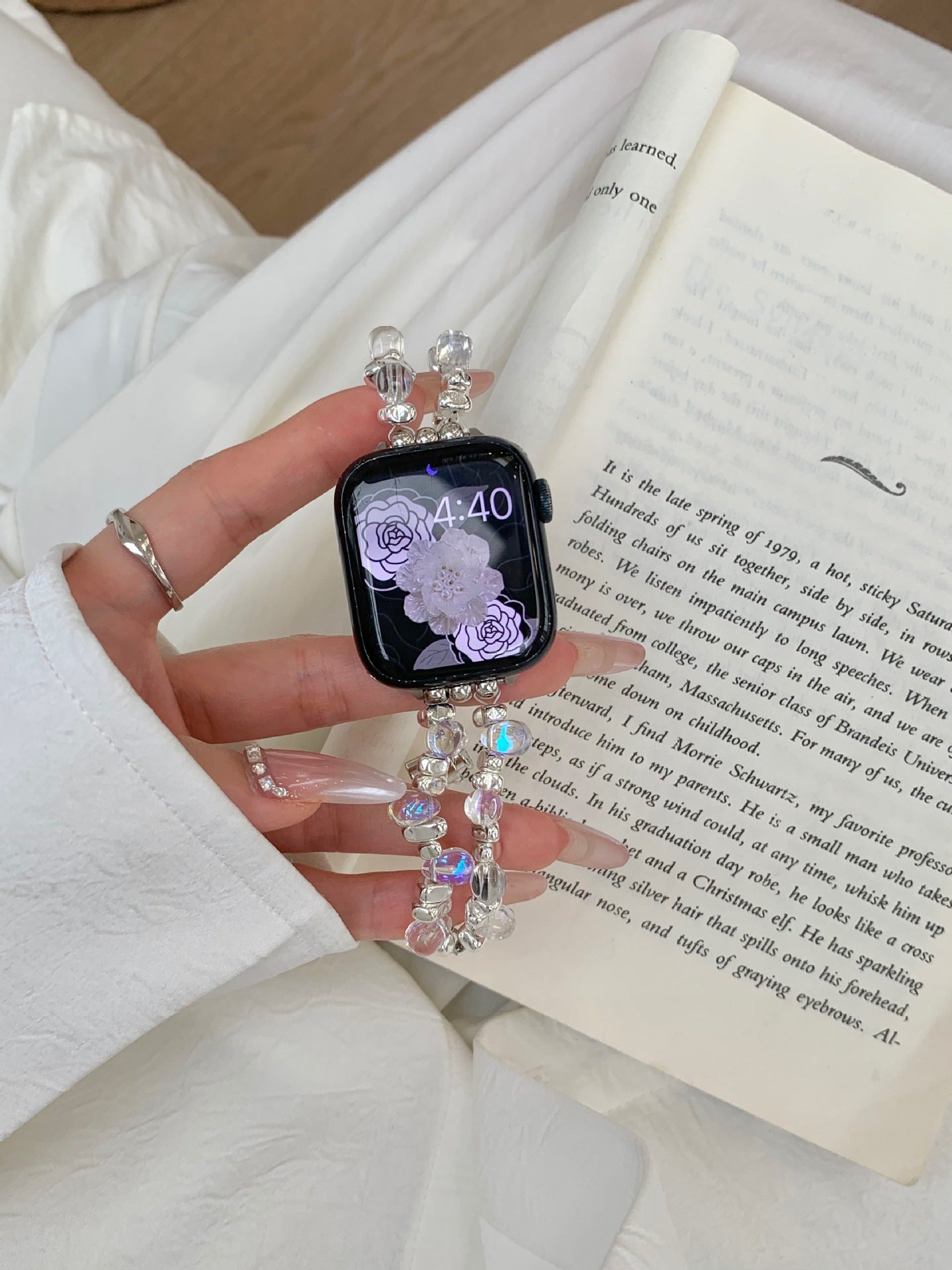 Transparent Irregular Beaded Apple Watch Band