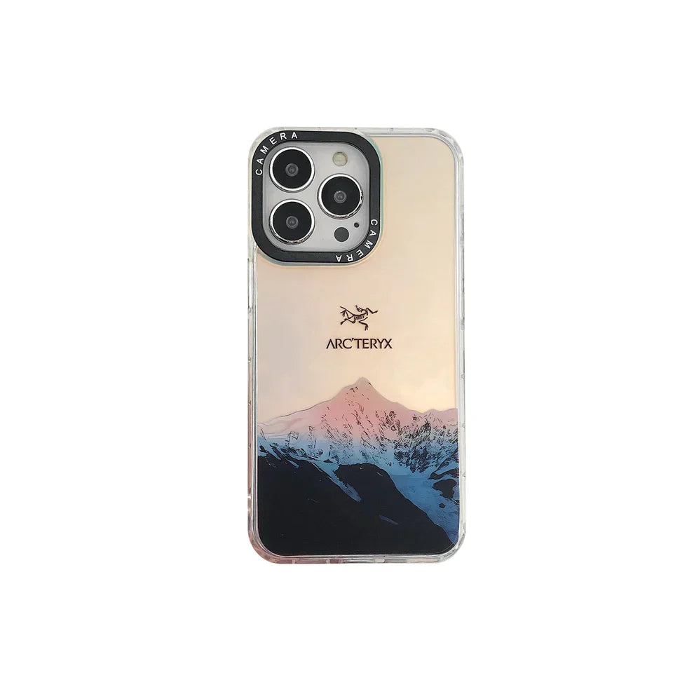 Funda láser para iPhone con montaña nevada | Deportes