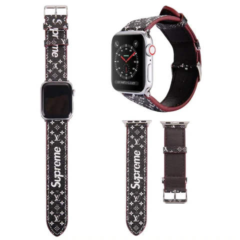 'LV' X SUP LEATHER WATCH BANDS