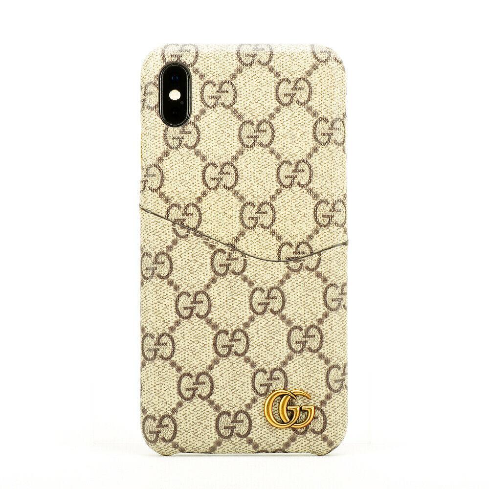 Capa clássica para iPhone com porta-cartões GG |Shine